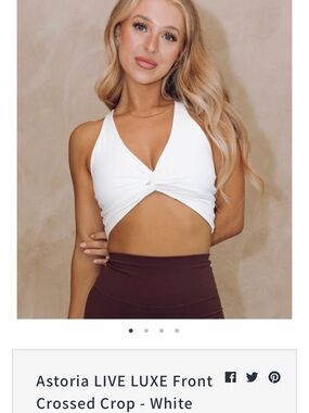 Front Crossed Crop Top - White